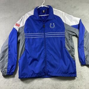 Reebok Indianapolis Colts Jacket Men Large Blue SI Windbreaker NFL Team Apparel